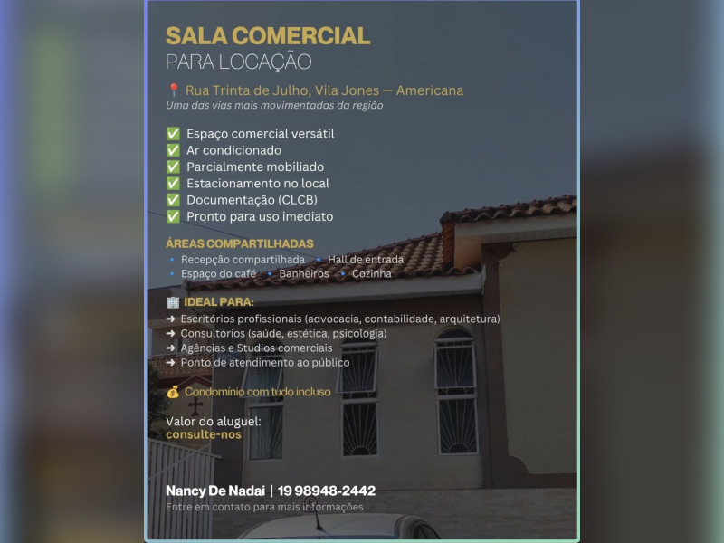 imóvel com 22m² - Centro - Americana