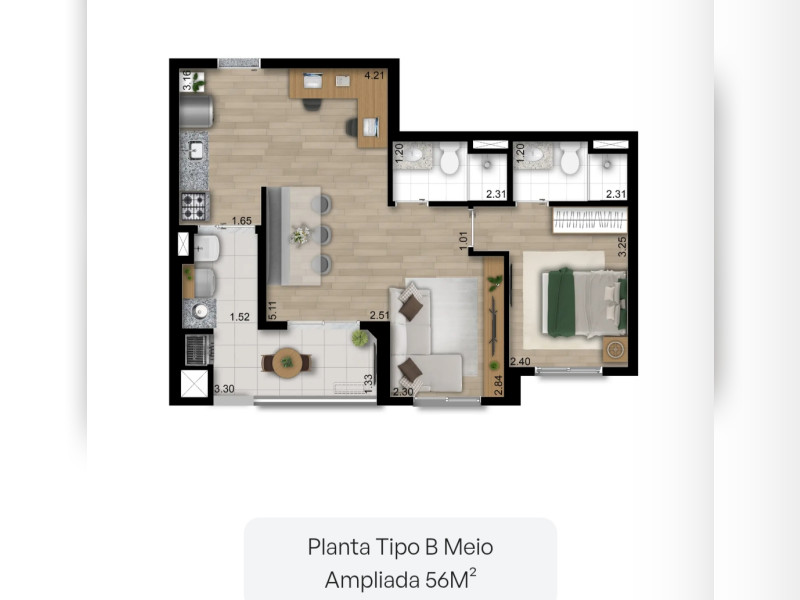 imóvel com 57m² - Chácara Califórnia - São Paulo