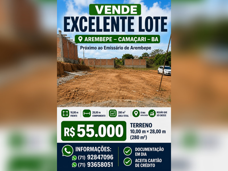 imóvel com 280m² - Centro - Camaçari