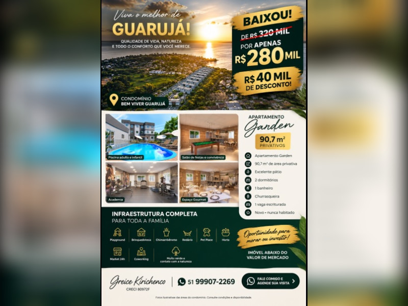 imóvel com 90m² - Guarujá - Porto Alegre