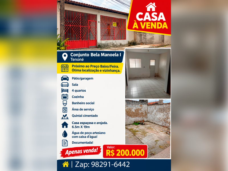 imóvel com 120m² - Tenoné - Belém