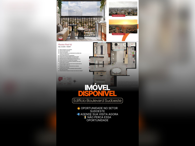 imóvel com 58m² - Setor Sudoeste - Goiânia