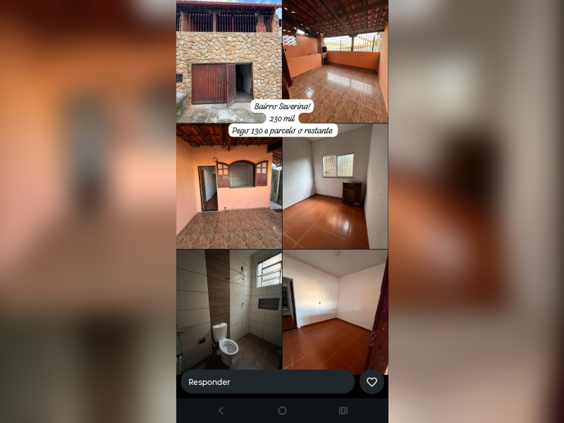 imóvel com 80m² - Severina (Justinópolis) - Ribeirão das Neves