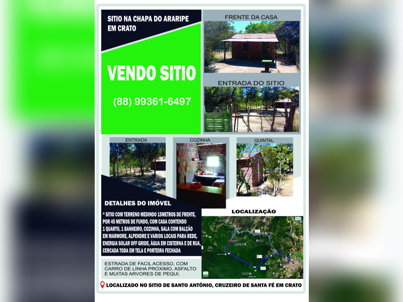 imóvel com 675m² - Palmeiral - Crato