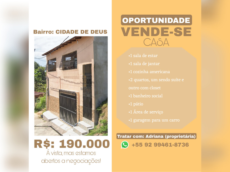 imóvel com 96m² - Cidade de Deus - Manaus