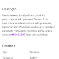 Carlos - Vendendo - Terreno com 143m² - Paciência - Rio de Janeiro